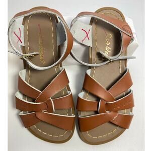 NIB Salt Water Sandals by Hoy Original Water Friendly Tan Leather Kids Size 2